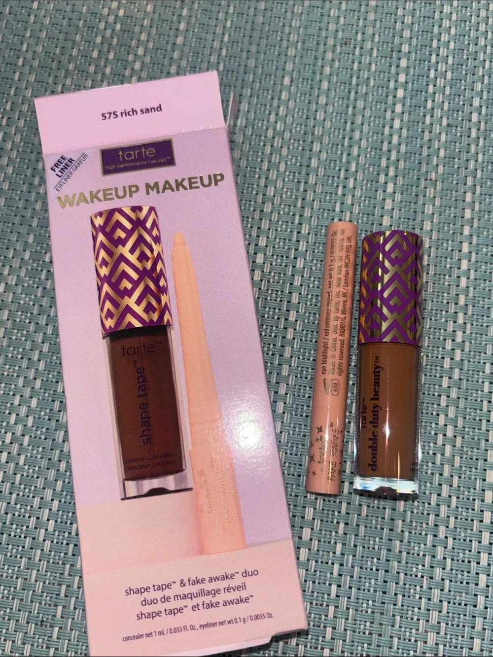 tarte-Shape Tape & Fake Awake Duo –Concealer & Peach eyeliner “57s Rich Sand